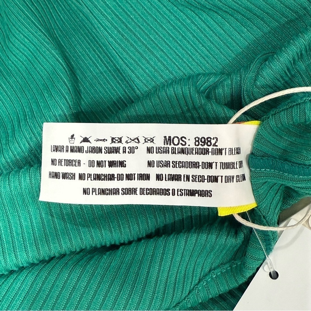 Agua Bendita Ailana Dress Green Maxi Size Medium Cut-Out Midriff NEW $250 - Picture 9 of 15